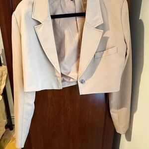 Mimosa Cream Cropped Blazer